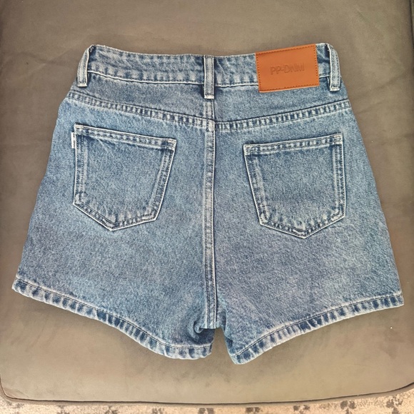 Princess Polly Blue Jean Shorts High-Waisted Vintage - Picture 3 of 3
